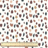 Printed Cotton TAKMEN Ecru / Brown Tones